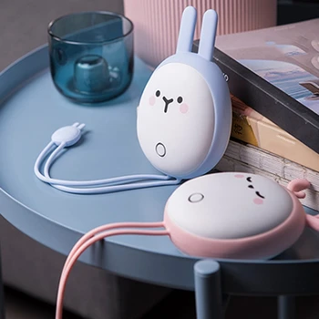 

Big deal Portable Cute USB Rechargeable Hand Warmers Heater Pocket Mini Cartoon Power Bank Handy Heater Warmers