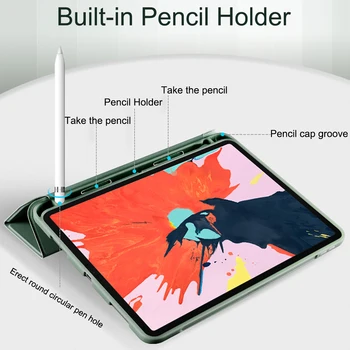 

Protective Tablet Case for IPad Pro 11 Case 2020 with Pencil Holder Shockproof Stand Back Shell for Generation 2nd with Film