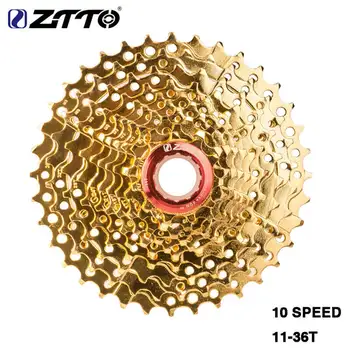 

ZTTO 10 Speed Gold Freewheel 10s Cassette 11-36 T Golden Flywheel durablefor M610 XT M785 SLX M670 M975 K7 NX GX MTB parts