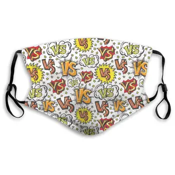 

Vs And Stars Washable Reusable Mask, Anti Dust Half Face Mouth Mask For Kids Teens Men Women With Adjustable Ear Loops