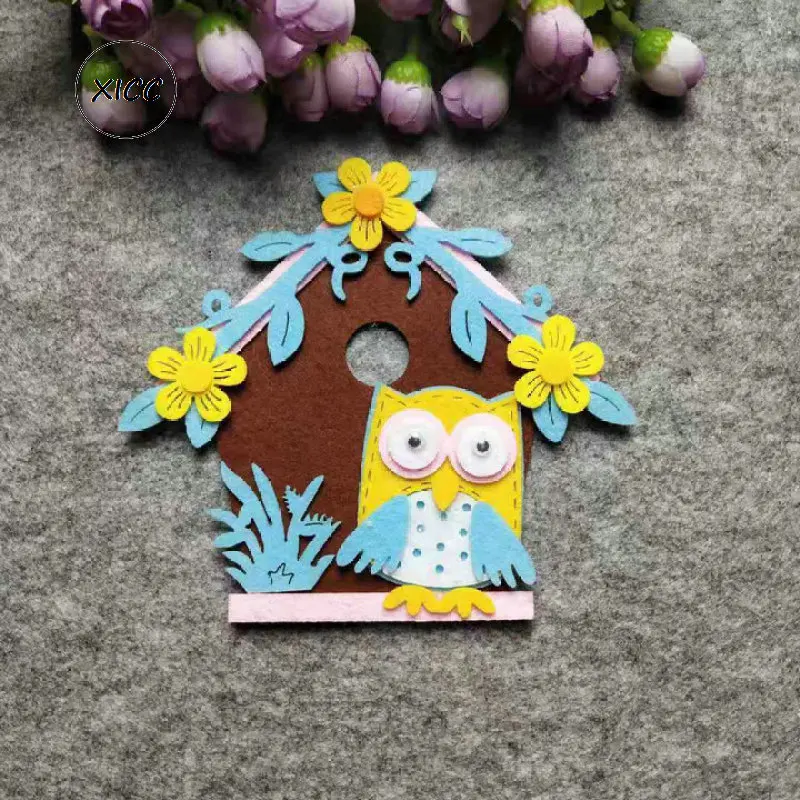Cartoon Animal Thick Nonwoven Felt DIY Package Bee Giraffe Dinosaur Frog Tiger Chicken House Rabbit Owl Wall Stickers Decor