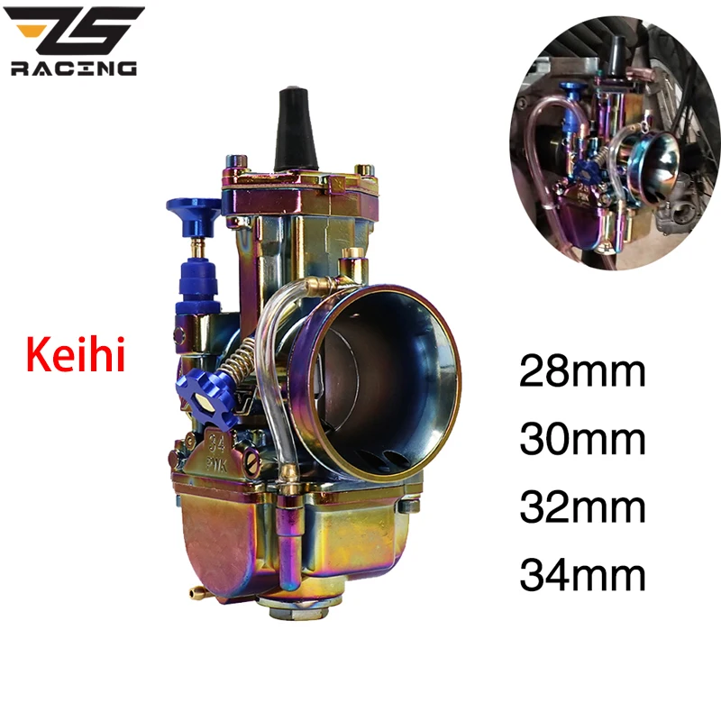 ZS Racing Универсальный 28 мм 30 мм 32 мм 34 мм Keihin PWK мотоциклетный карбюратор для 4 т двигателя покрытие цвет Карбюратор с power Jet