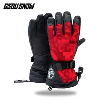 GSOU зимние мужские и женские перчатки для сноуборда теплые водонепроницаемые ветроустойчивые перчатки для катания на лыжах и сноуборде защита рук