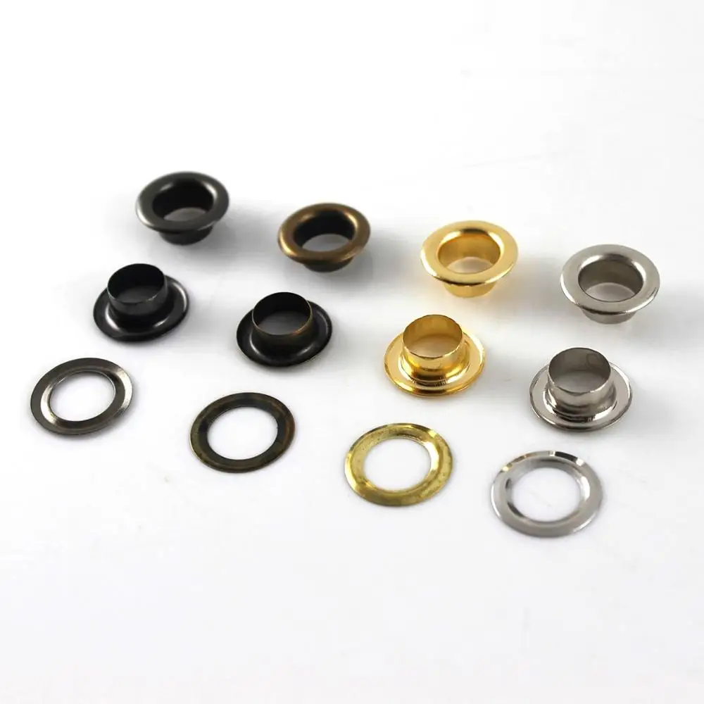 100sets 3.5mm Brass Eyelet with Washer Leather Craft Repair Grommet Round Eye Rings For Shoes Bag Clothing Leather Belt Hat