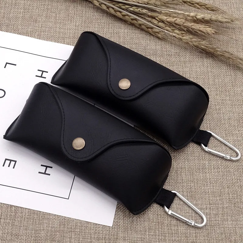 100pcs PU Leather Hard Sunglasses Case for Glasses Cover Bag Reading Eyeglasses Box Storage with Hook Women | Дом и сад
