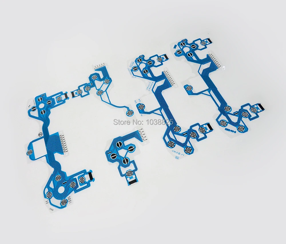

Blue Buttons Ribbon Circuit Board for PS4 Dualshock 4 Pro Slim Controller Conductive Film Keypad flex Cable PCB 10pcs