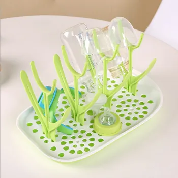 

clearance price Bottle Drain Rack Multi-function Fruit Vegetable Cutlery Drain Rack Pink Home Storage Organization