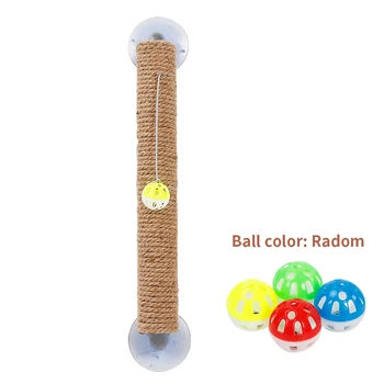 

Space Saving Suction Cup Playing Training Home Column Cat Climbing Frame With Ball Pet Toy Anti Bite Wear Resistant Sharpen Claw