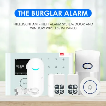 

Security--Alarm-System Detector TFT Full Color LCD Screen Display Intelligent Fire Smoke Detector Doors Windows Wireless