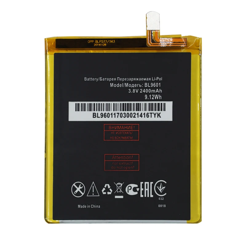 2 шт./лот новый оригинальный 3 8 в 9.12Wh 2400 мАч BL9601/BL 9601 Аккумулятор для Fly FS522 Cirrus 14/FS518