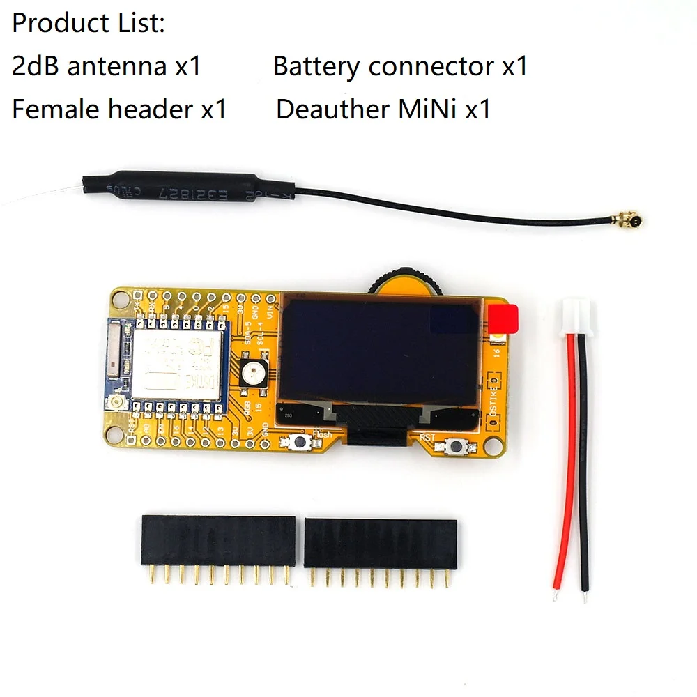 DSTIKE Wi-Fi Deauther мини ESP8266/ESP-07 OLED 5V 0.8A D2-008