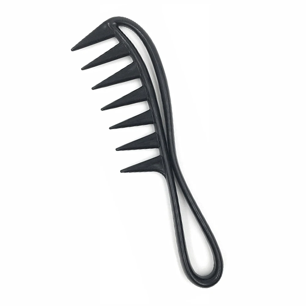 

Wide Tooth Shark Plastic Comb Detangler Curly Hair Salon Massage Hairdressing Comb Beard Oil Comb Hair Styling Tool