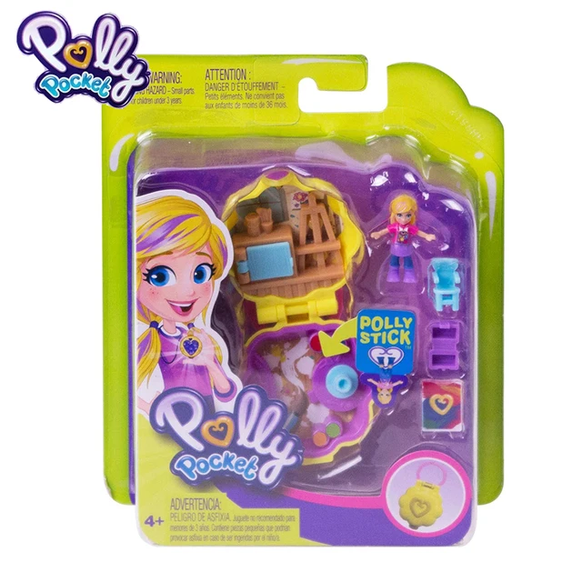 Polly Pocket Awesome Art Studio Mini Treasure World Polly Treasure Box with Accessories Pocket Dolls Toys for Girls GCN10 6