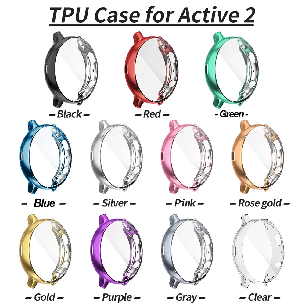 Sleek Electroplate TPU Watch Case with Full Screen Protector