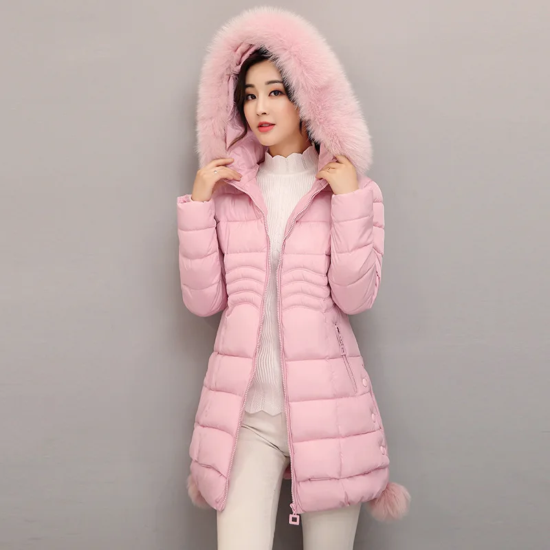 

Autumn And Winter Cotton-padded Clothes Women's Mid-length Korean-style Fashion Slim Fit Slimming Cotton-padded Jacket Padded La