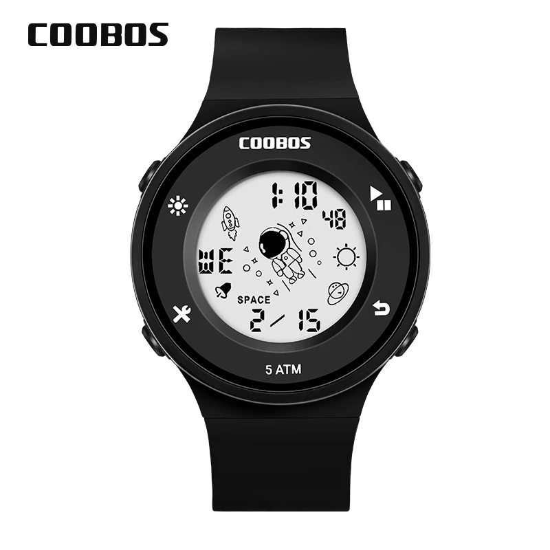Digital Watch Women Mens Watches Fashion Creative Screen PU Slim Wristband Teens Student Digital Wrist Watches Reloj Mujer Clock