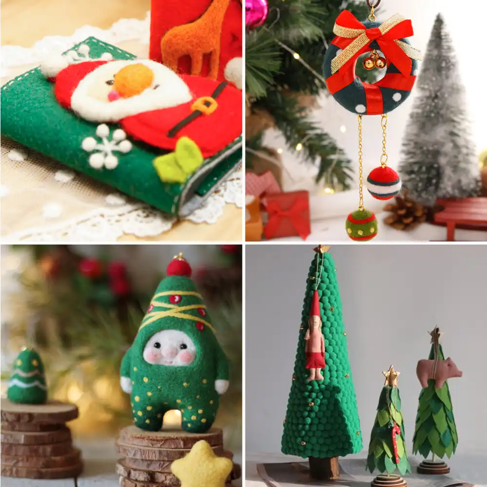 500 グラムウールファイバークリスマスグリーン繊維ウールフェルトツールハンドメイドフェルト人形針縫製工芸品ファブリック材料手芸キット 繊維 Aliexpress