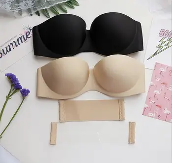 

Special Offer Strapless Sexy WOMEN'S Underwear Seemless Non-Steel Ring Adjustable Small Bra Gathering Bra a-Piece