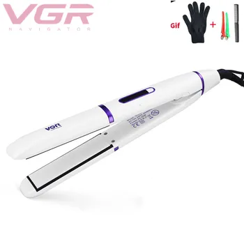 

Hair Straightener Iron LED Display Ceramic Coating Plate Ionic Curling Iron Flat Iron Styling Tool VS Steam Hair Straightener