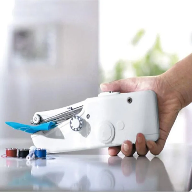 Household Mini Sewing Machine Quick Stitch Sew Needlework Cordless Clothes Fabrics Electronic Sewing Machine Optional EU Plug