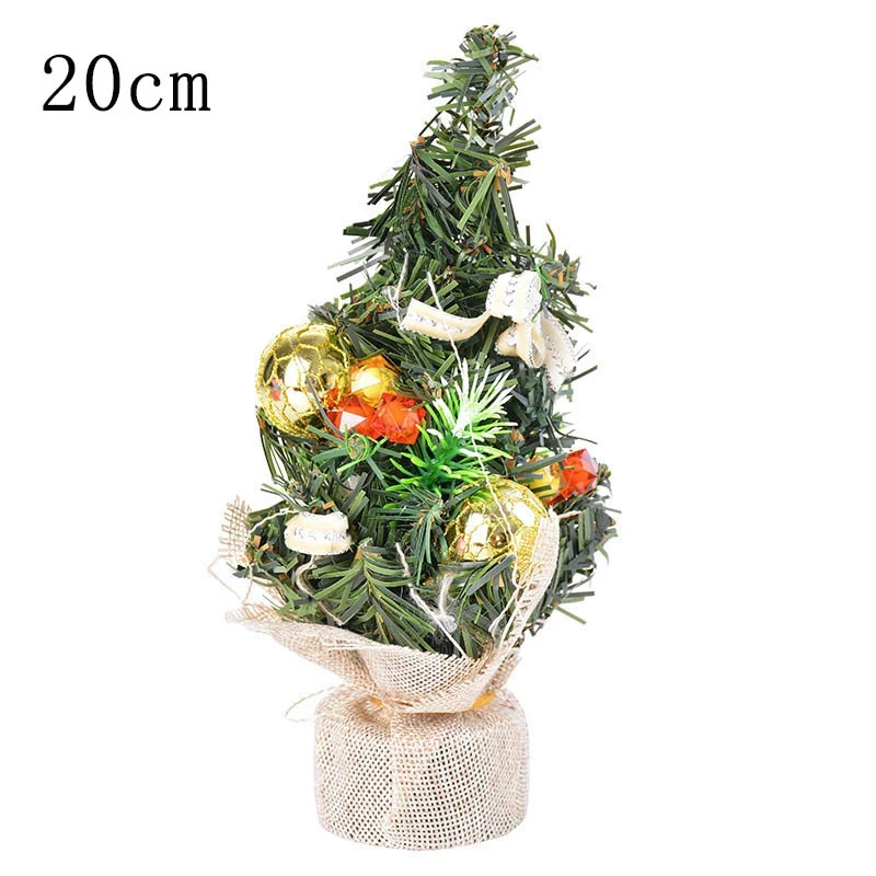 1PC 20cm A Искусственные настольные мини елочные украшения Рождественская елка 20 см Новогоднее украшение стола миниатюрное дерево 1 шт - Цвет: 1PC 20cm A