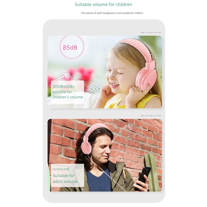Childrens Foldable Headset 3 5mm Jack Compatible with iPad Mobile Computer MP3 4 Kindle Microphone Wired Headset