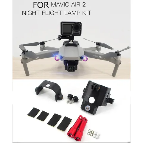 Light LED Flying Kit Signal Lights Searching Lighting Sports Camera Fixed Frame Holder Set For DJI Mavic Air 2 Drone