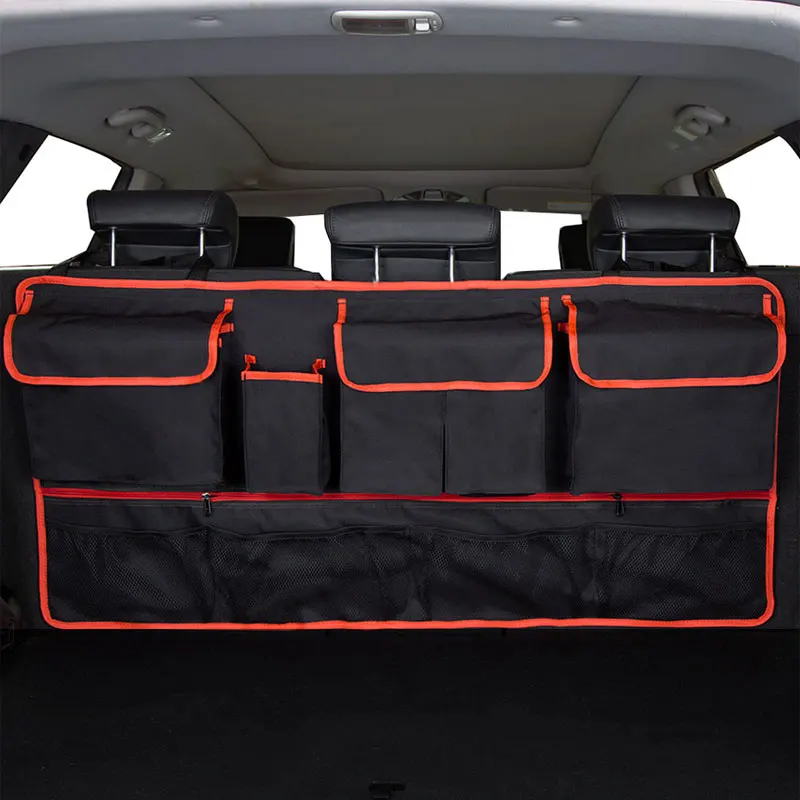 Organisateur de coffre de voiture multi-poches, sac de rangement suspendu  pour siège arrière avec 9 poches, poche de rangement universelle en tissu Oxford  étanche - AliExpress