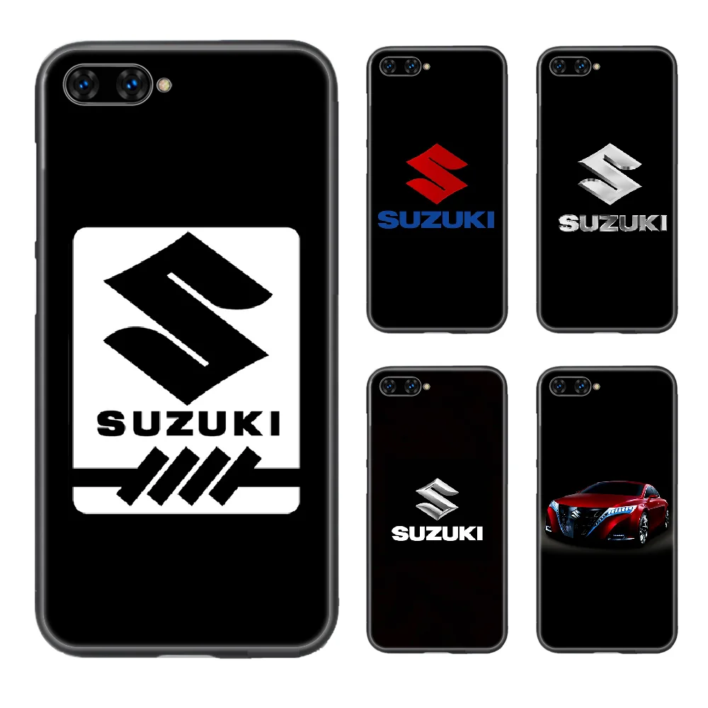 

SUZUKI Car logo Phone Case Cover Hull For HUAWEI honor 8 8c 8a 8x 9 9a 9x V10 MATE 10 20 I lite pro black bumper tpu cover