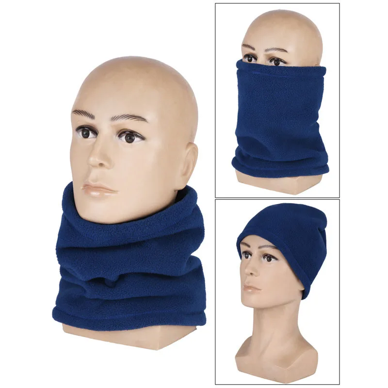 Unisex Outdoor Fleece Bib Double Warm Collar Scarf Sports Windproof Mask Breathable adjustable Scarf