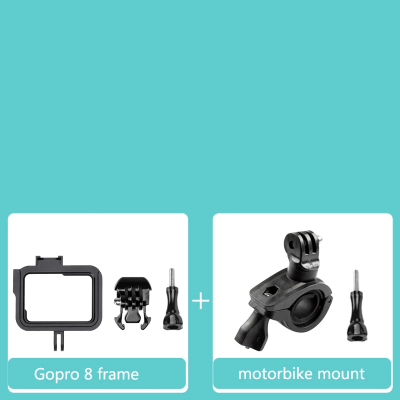 Для Gopro Hero 8 металлическая рамка велосипедная камера крепление защитная рамка набор для Gopro Hero 8 чехол для экшн-камеры аксессуары - Цвет: option 8