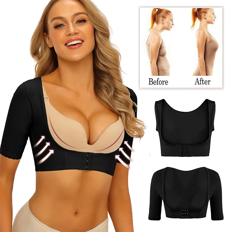 Body Shaper Women Arms Slimming Shoulder Underwear Back Posture Corrector Chest Lifter Humpback Prevent Corset