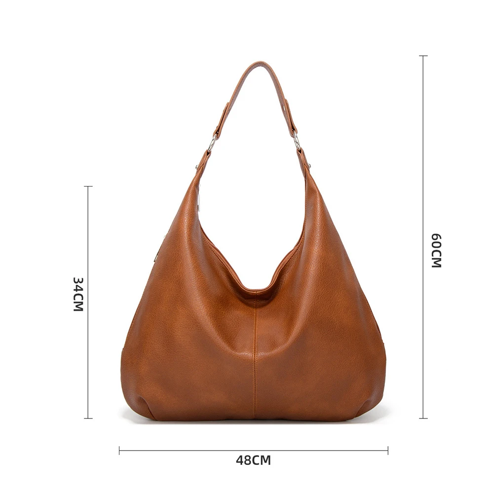 Populaire Simple femme épaule sacs quotidiens décontracté grande capacité épaule fourre-tout dame en cuir PU haut rigide-poignée sac sacs à main 2021