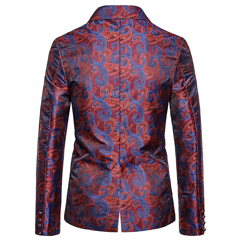 Men's Bright Cashew Flower Dark Pattern Two-button Men's Turn-collar Suit Blazer Jacket Suit Men Men Suit Jacket Flower Blazer Men's Bright Cashew Flower Dark Pattern Two-button Men's Turn-collar Suit Blazer Jacket Suit Men Men Suit Jacket Flower Blazer