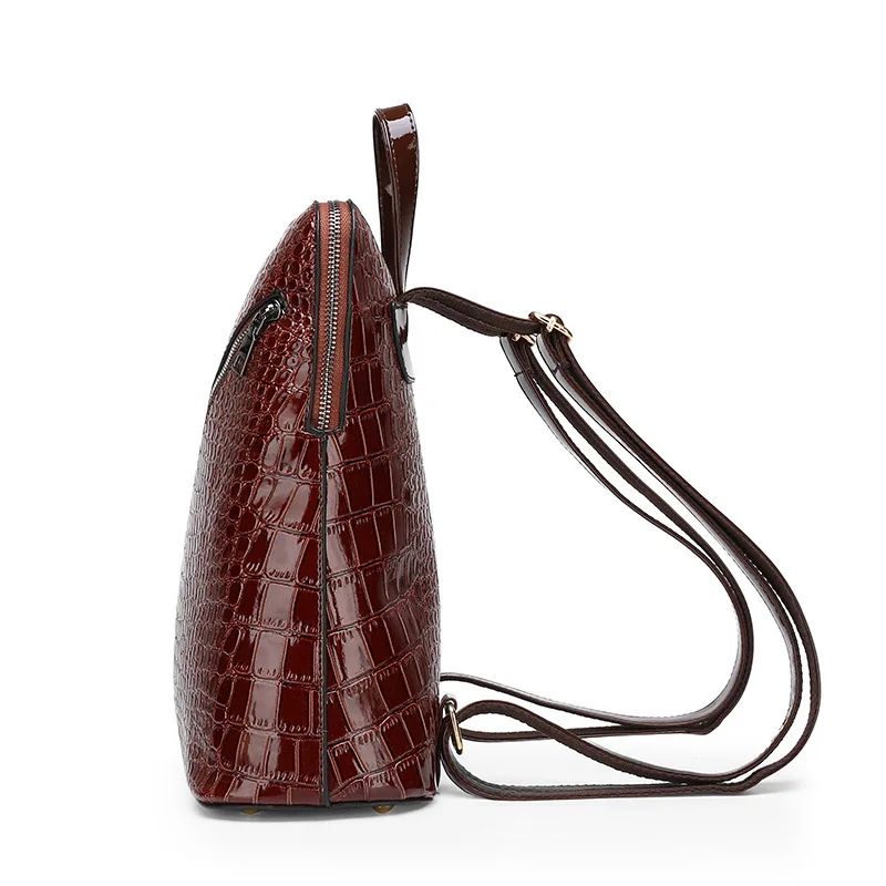 

Backpack Women's 2020 New Style Korean-style Fashion Crocodile Pattern Mini Backpack Street Fashion Casual Travel Bag Fashion