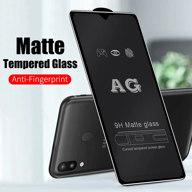 Матовое закаленное стекло без отпечатков пальцев для samsung galaxy A10 A20 A30 A40 A50