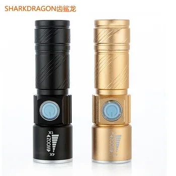 

Mini Power Torch USB Charging Aluminium Alloy Built-in Battery Scaling Zoom Portable LED Flashlight