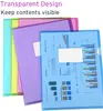5pcs/Set A4  Size Plastic L-Shaped Frosted Transparent Single Page Document File Folder Clear PP Folders for Sheet Paper Pages ► Photo 3/6