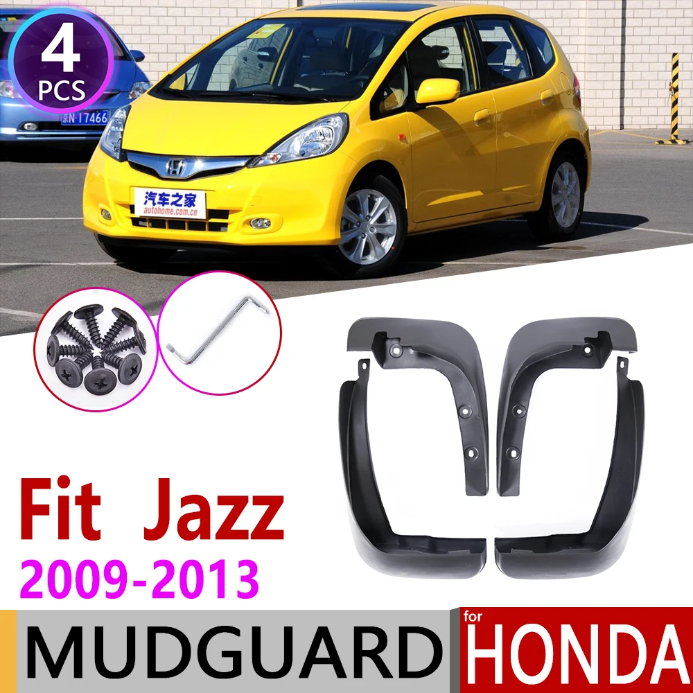 4 шт. Автомобиль Брызговик для Honda Fit Джаз 2009 ~ 2013 щитки брызговики брызговик ЛОСКУТ
