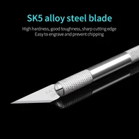 LUXIANZI Non-Slip Engraving Metal Knife #11 Blade Set for Mobile Phone PCB Repair Hand Tools Cutter Craft Knives DIY Multi Tool 4
