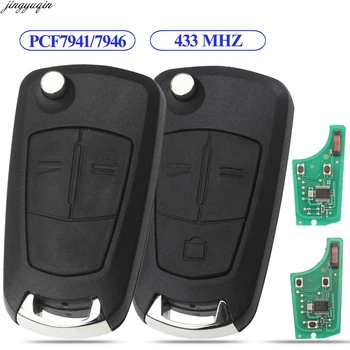 

Jingyuqin 5x Flip Remote Car Key 433MHZ PCF7941/7946 For Opel/Vauxhall Astra H 2004-2009 Zafira B 2005-2013 Corsa D Vectra C 2/3
