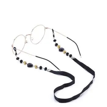 

Fashion Women Sunglass Chain Black Acrylic Beads Eyeglass Chains Anti-slip Eyewear Cord Holder Neck Strap Reading Glasses Rope