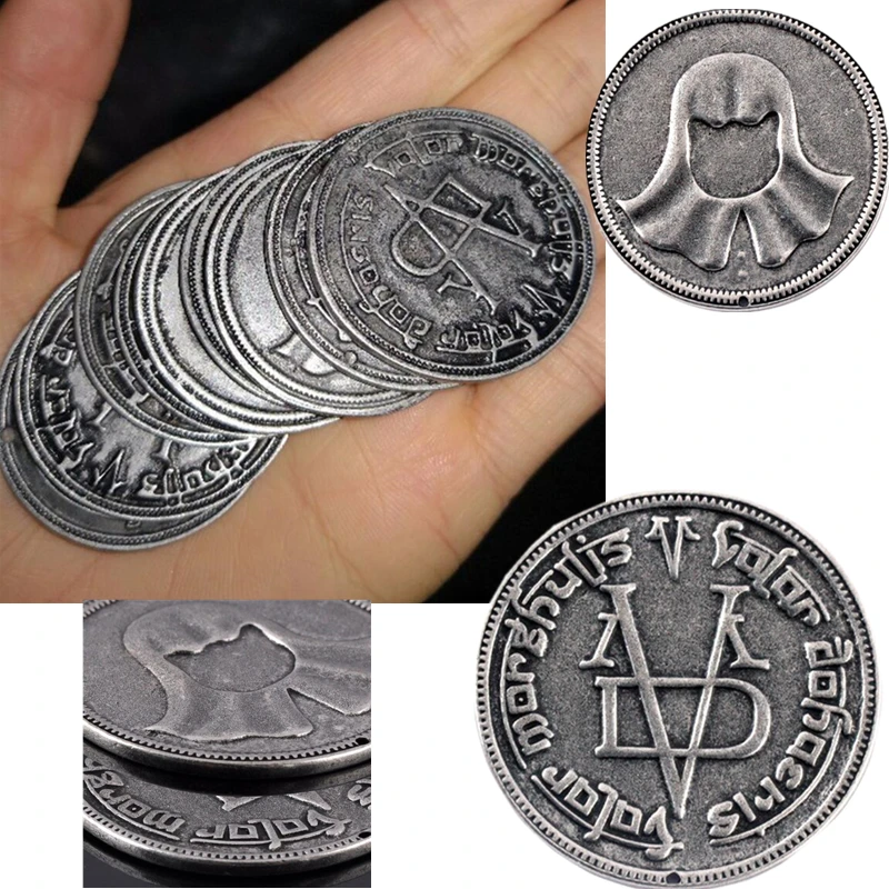 

Game of Thrones Cosplay Coin Valar Morghulis Faceless Man Iron Coin