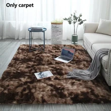 Декоративный современный пушистый напольный ковер для гостиной, коврик с противоскользящим покрытием, прямоугольник, для дома в отеле, супер мягкий, легко чистится, для спальни