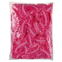 100 шт Одноразовые парикмахерские наушники для салона, прозрачная крышка для ушей, защитная Кепка для волос, средство для укладки волос красного цвета