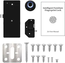 Black Security Keyless USB Rechargeable Smart Locks Cabinet Fingerprint Lock Biometric Digital Keyless Furniture Drawer Locks