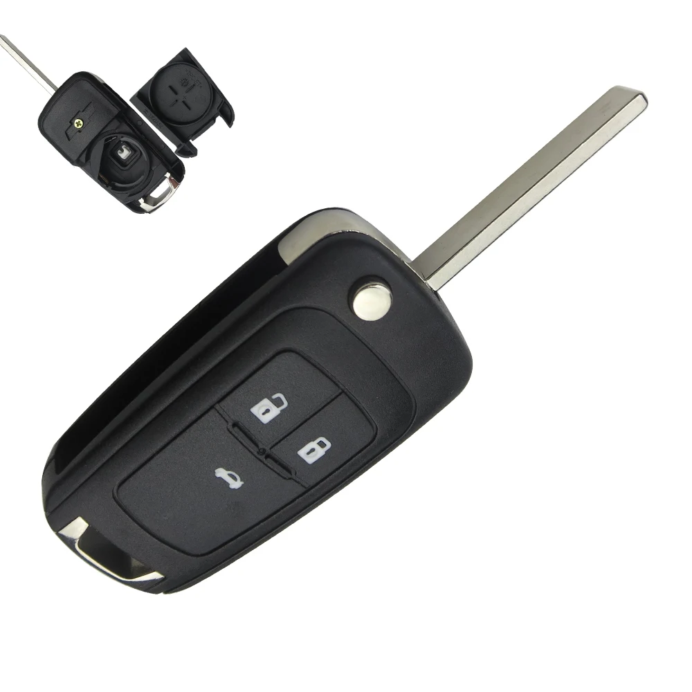 OkeyTech 2/3/4/5 Buttons Car Flip Folding Remote Control Key Shell For Chevrolet Cruze Epica Lova Camaro Impala HU100 With Gifts