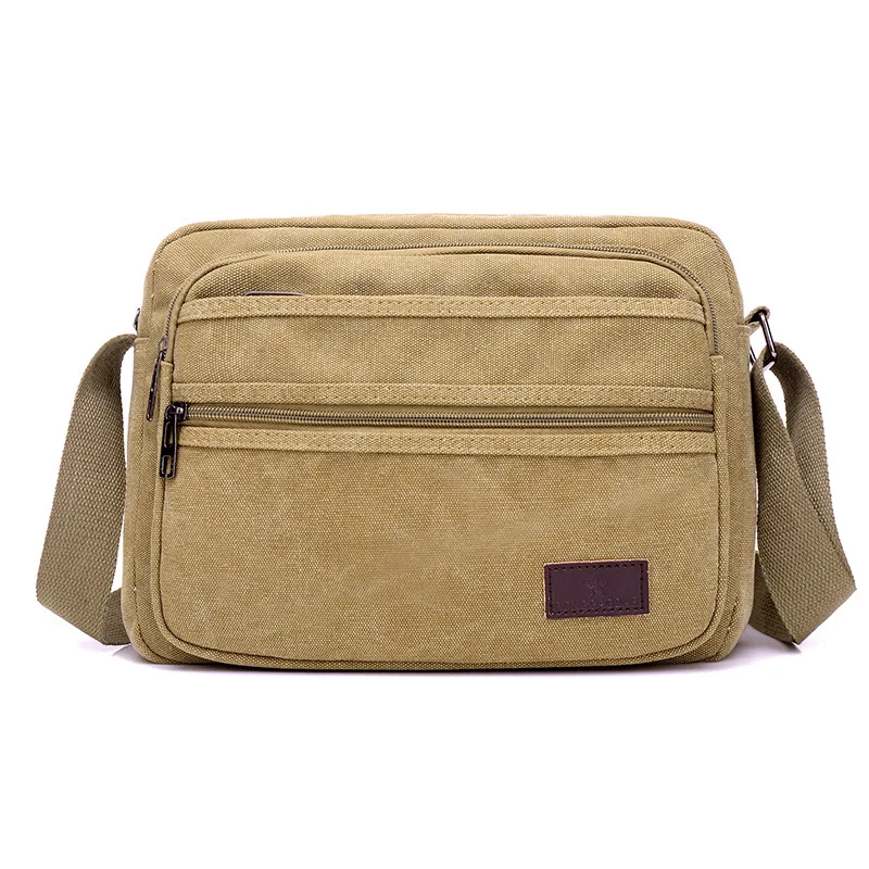 

New Style Men Single-shoulder Canvas Bag Retro Canvas Bag Men's Outdoor Casual MEN'S Messenger Bag