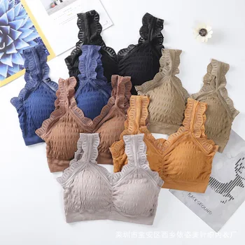 

Non-Steel Ring Sexy Lace Wrap-around Women's Seamless Beauty Back Sleep Tube Top Base Anti-Exposure Underwear Vest Women's
