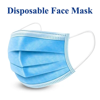 

Disposable Face Mask Mouth Mask Dust-proof Three-layer Non-woven Melt Blown Protective Mask